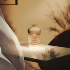 Minimalistisk Facetteret Bærbar Lampe - Ledningsfri