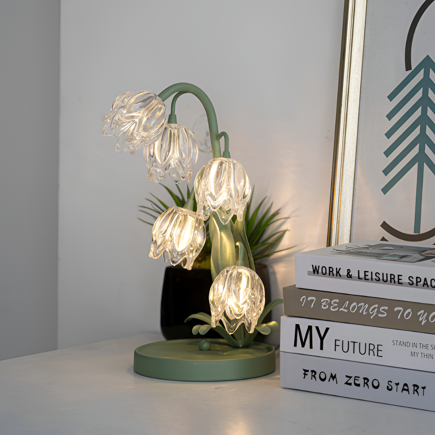 Organisk Botanisk Bordlampe - Dæmpbar