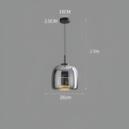 Røget Glas Pendellampe - Nordisk LED Hængelampe