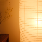 Rillet Høj Papirlampe - Minimalistisk