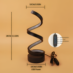 Minimalistisk Spiral Bordlampe - Dæmpbar