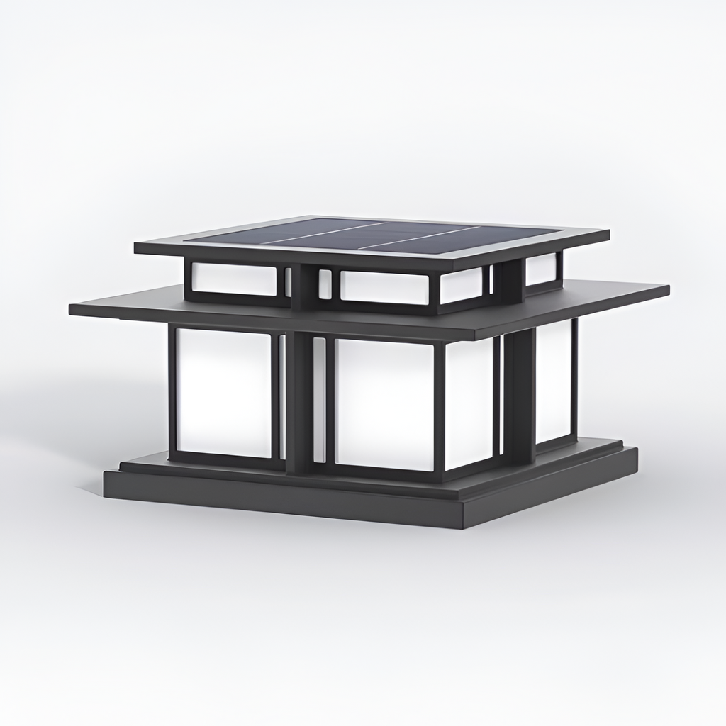 Minimalistisk Solcelle-søjlelampe - Industriel