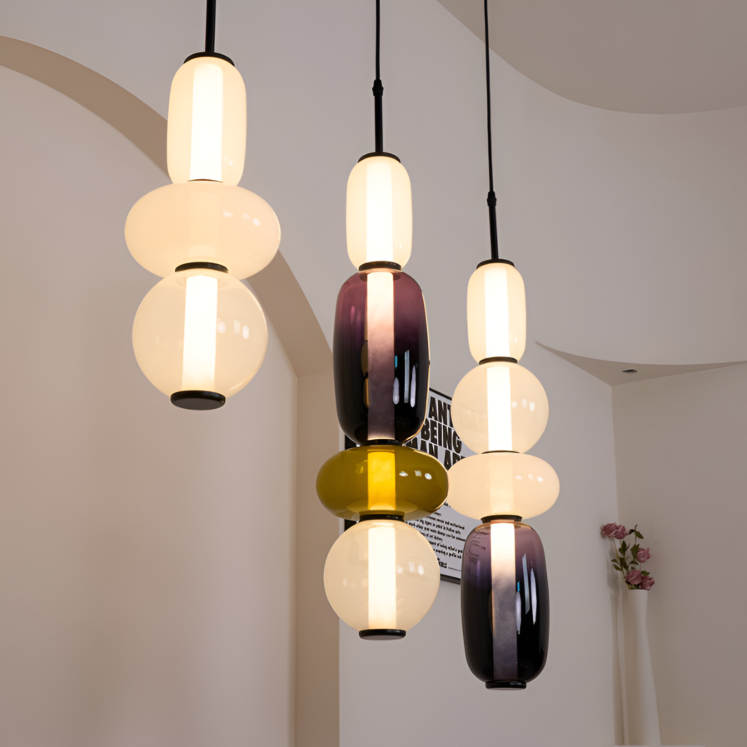 Sukkerglas Moderne Pendel - Dekorativ