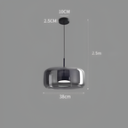Røget Glas Pendellampe - Nordisk LED Hængelampe