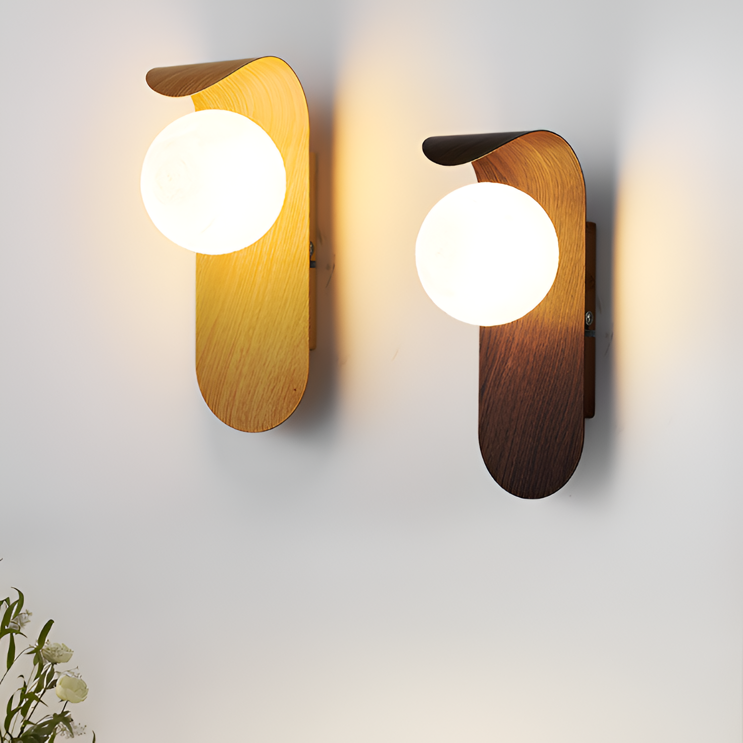 Minimalistisk buet væglampe – Art Deco-stil