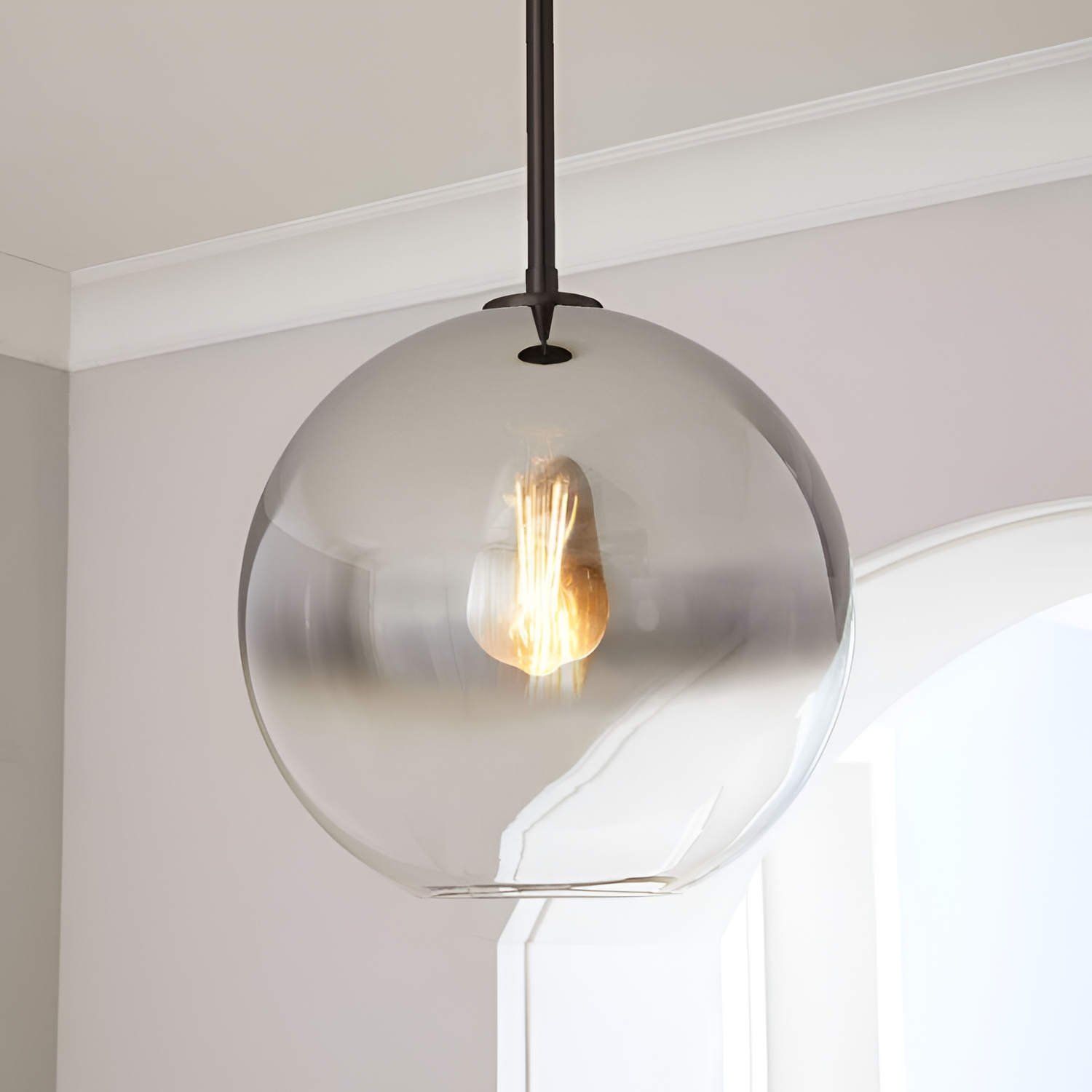 Moderne Pendellampe med Ombre-glas - Kugleloftslampe