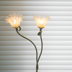 Blomstret buet gulvlampe - justerbar