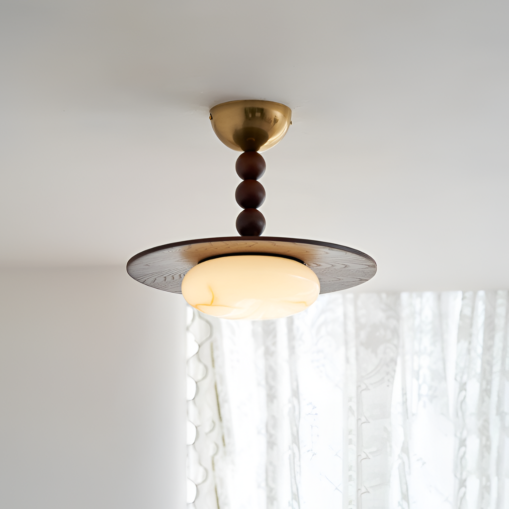 Skulpturel Alabast Loftlampe - Moderne