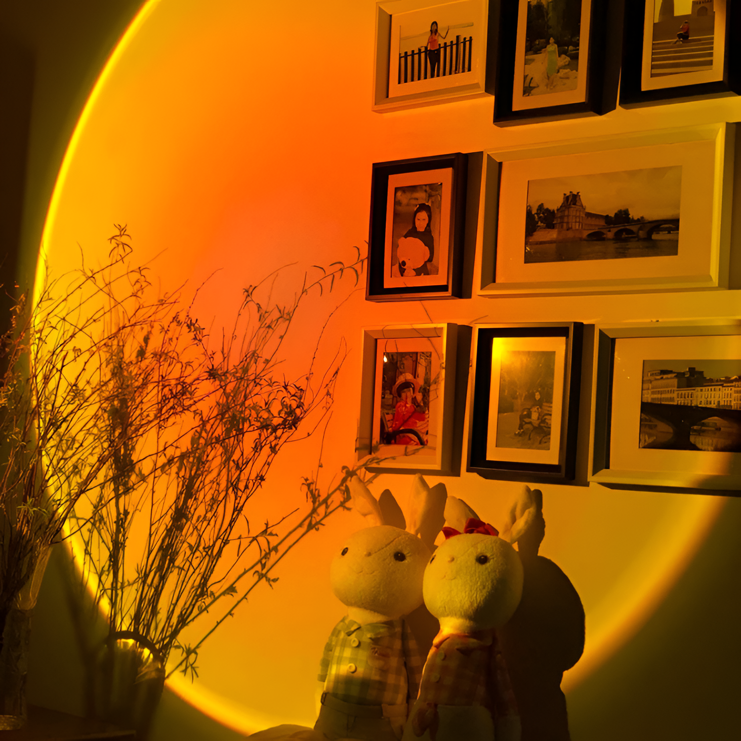 Sunset Projektionsgulvlampe - Gylden Time Stemningsbelysning