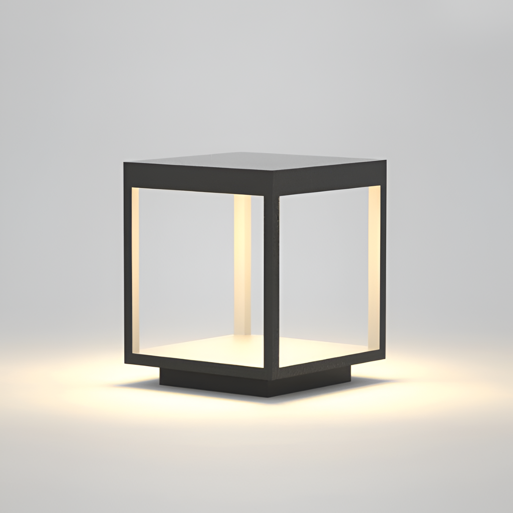 Geometrisk Solcellelampe til Udendørsbrug - Minimalistisk