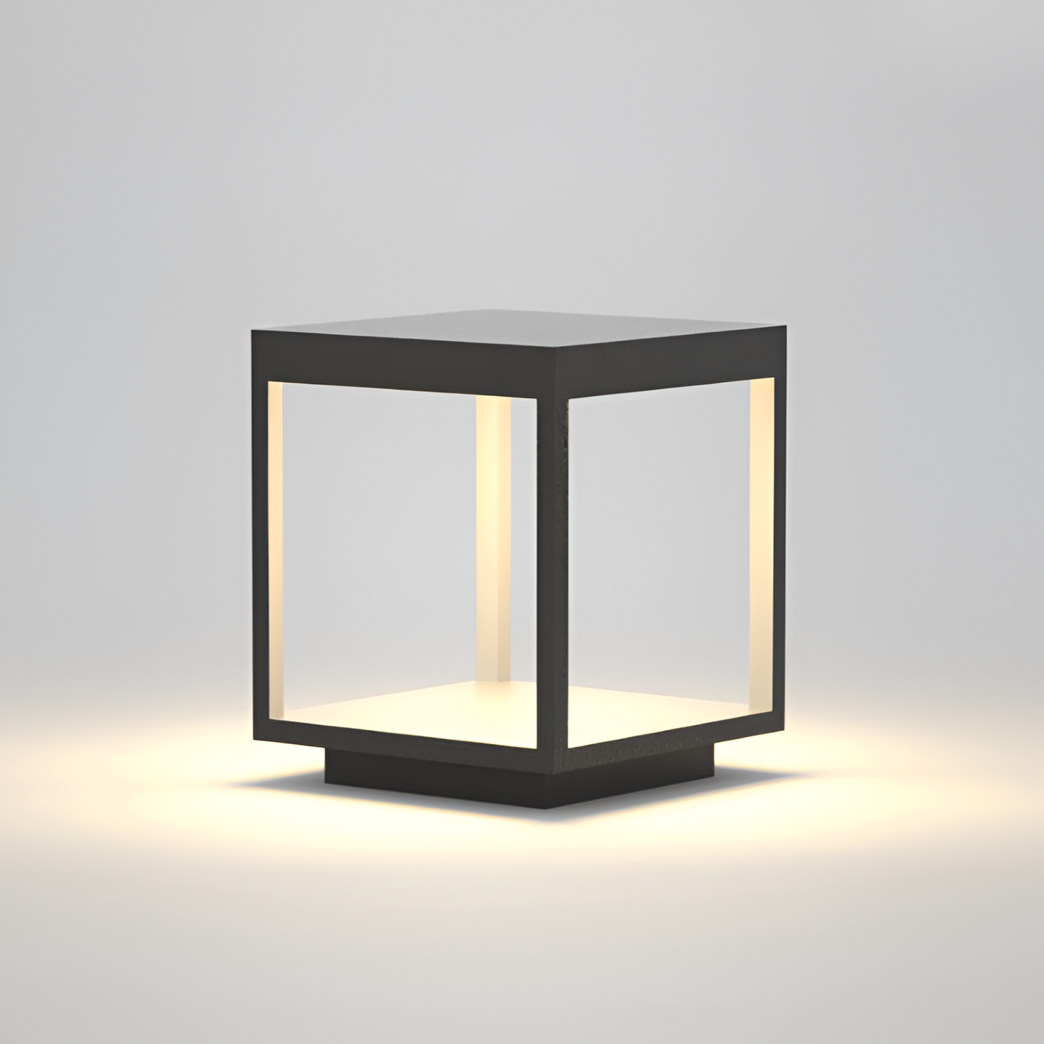 Geometrisk Solcellelampe til Udendørsbrug - Minimalistisk