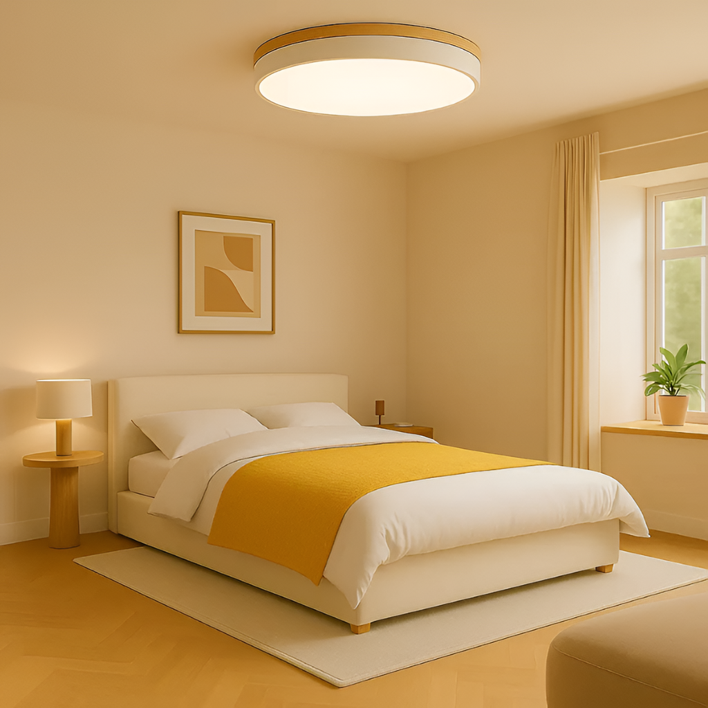 Skandinavisk Loftlampe med Træ - Moderne Hjemmebelysning