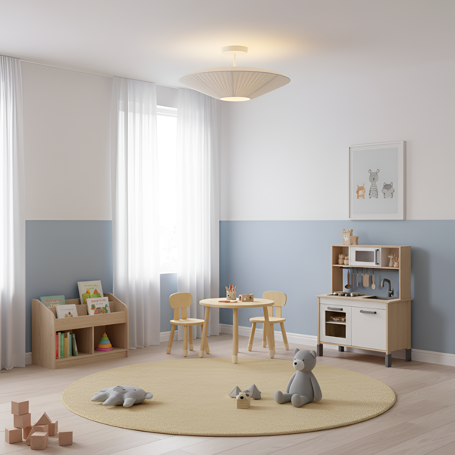 Plisseret Minimalistisk Loftlampe - Dæmpbar
