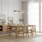 Nordisk Lineær Lysekrone - Minimalistisk