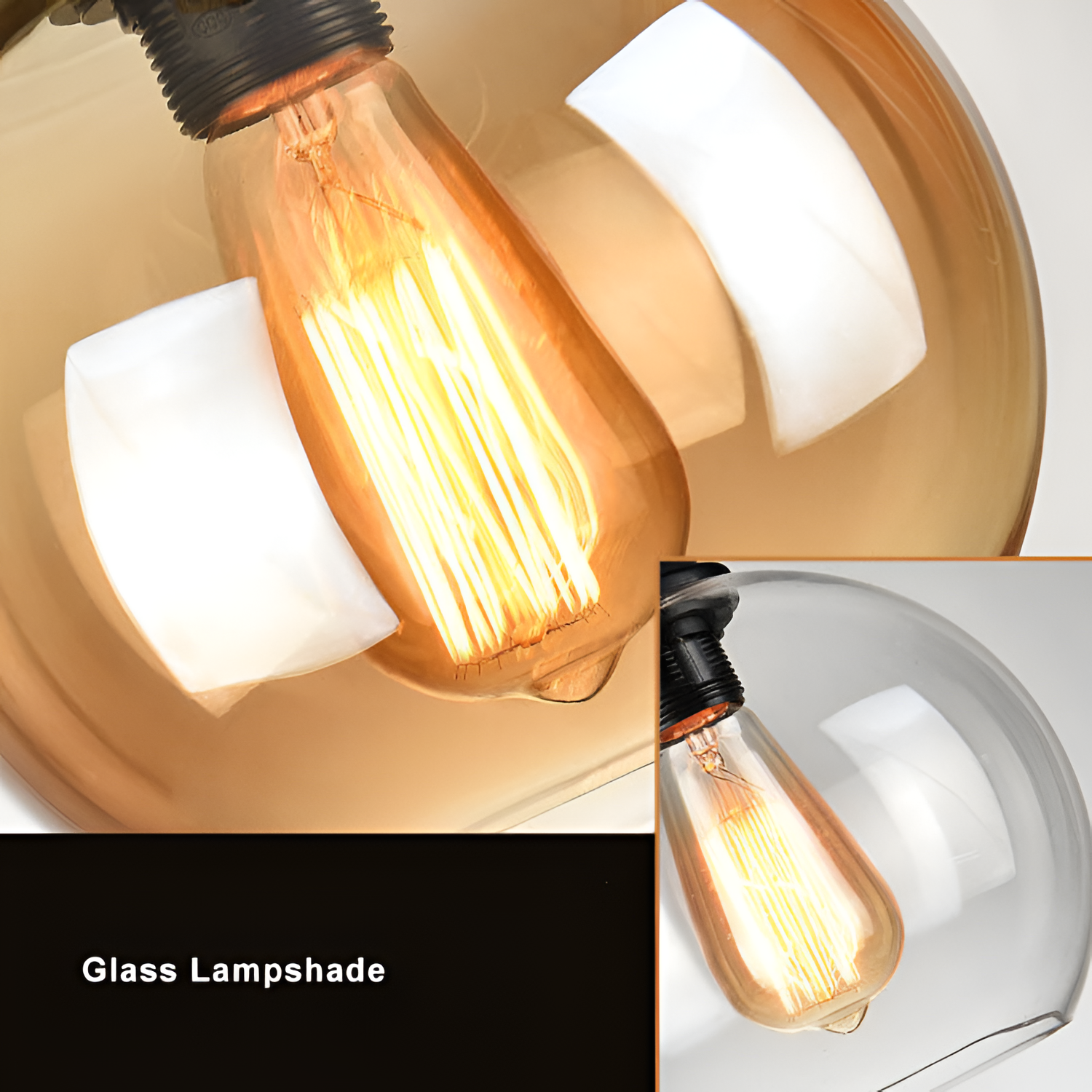 Retro industriel pendel i sisal med glaskuppel – med flettet reb