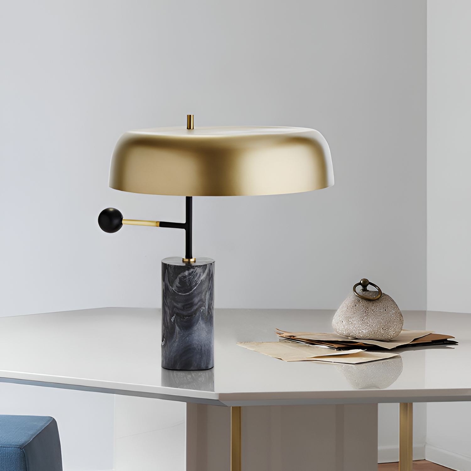 Minimalistisk Geometrisk Bordlampe - Industriel