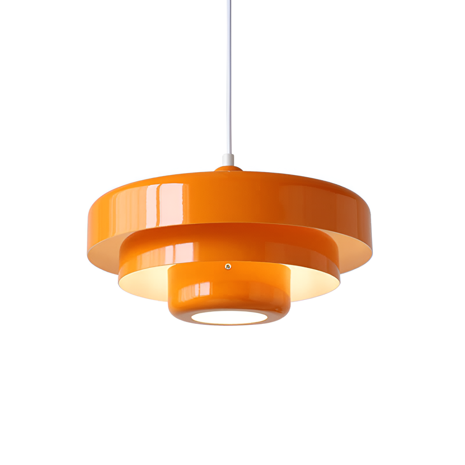 Vintage rund pendel i flere lag af metal – nordisk stil