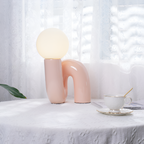 Moderne Skulpturel Bordlampe -  Minimalistisk