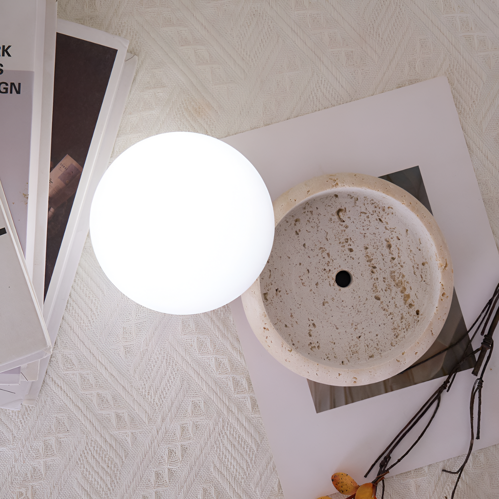 Tekstureret Minimalistisk Bordlampe - Geometrisk