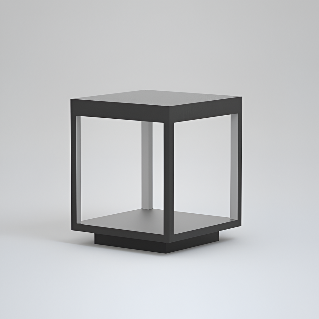 Geometrisk Solcellelampe til Udendørsbrug - Minimalistisk