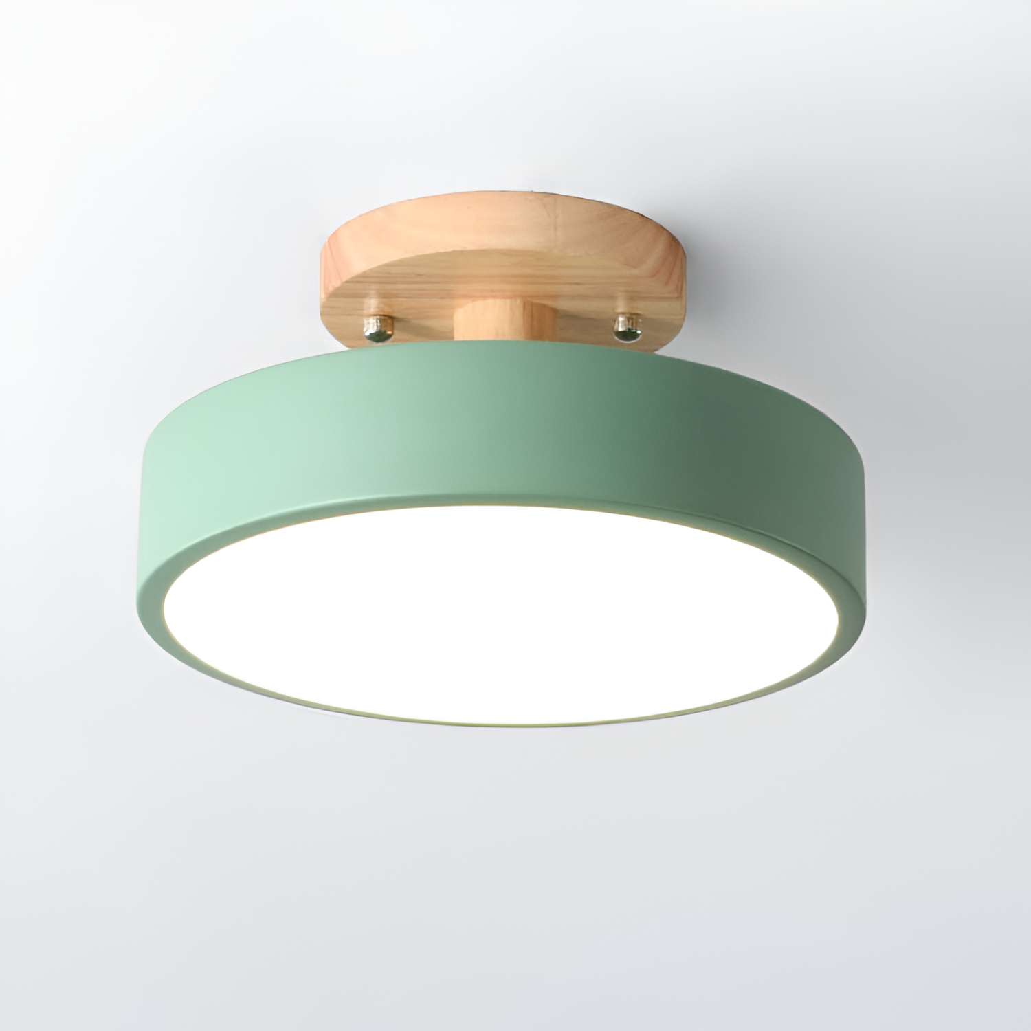 Træbase Nordisk Loftlampe - Minimalistisk
