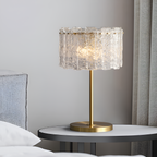 Tekstureret Frostet Bordlampe - Abstrakt