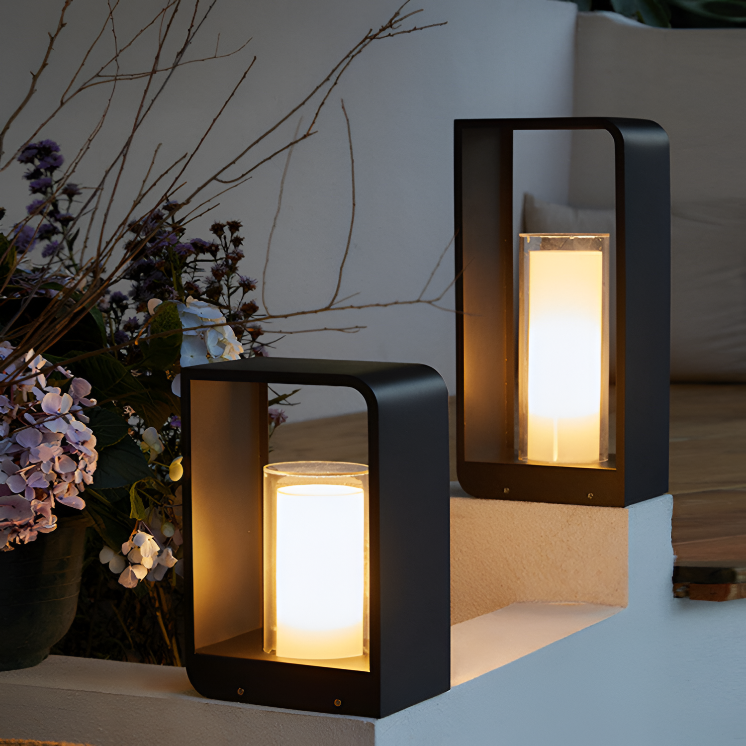 Minimalistisk Rektangulær Gulvlanterne - Åben Ramme