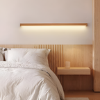 Væglampe i massivt træ med LED-lys - japansk stil