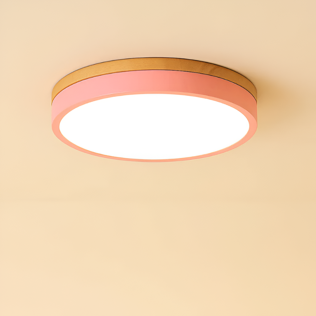 Skandinavisk Loftlampe med Træ - Moderne Hjemmebelysning