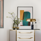 Minimalistisk Geometrisk Bordlampe - Industriel