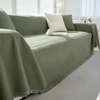 Minimalistisk Tekstureret Sofaovertræk - Ensfarvet