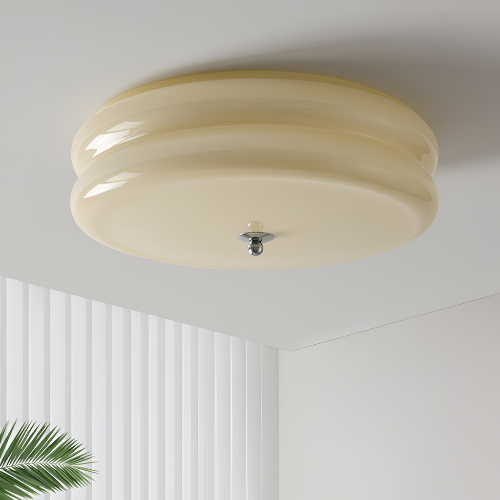 Blanke Loftlampe med Etager - Rundet