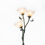 Blomstret buet gulvlampe - justerbar