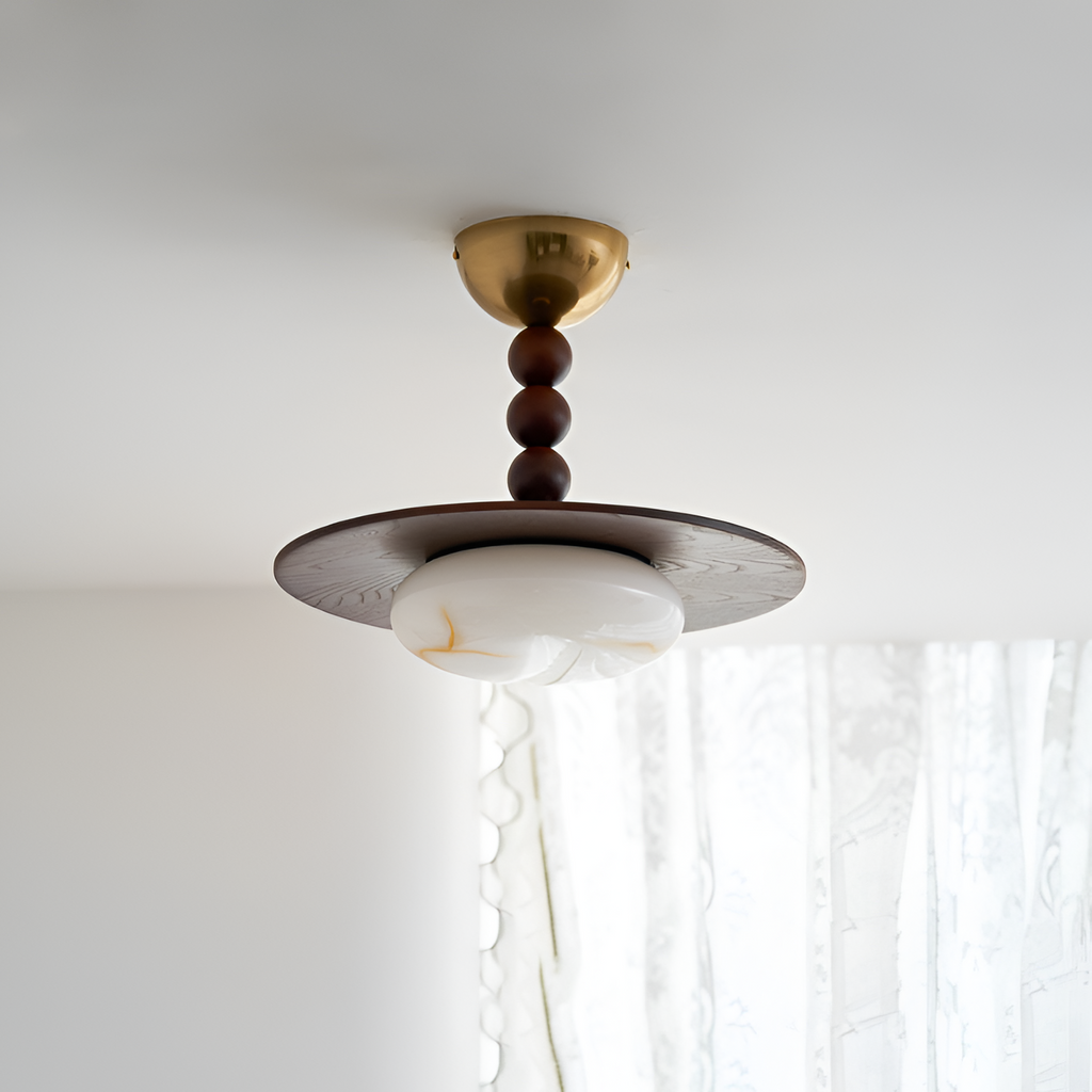 Skulpturel Alabast Loftlampe - Moderne