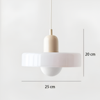 Nordisk retro-pendel i glas – farverig belysning