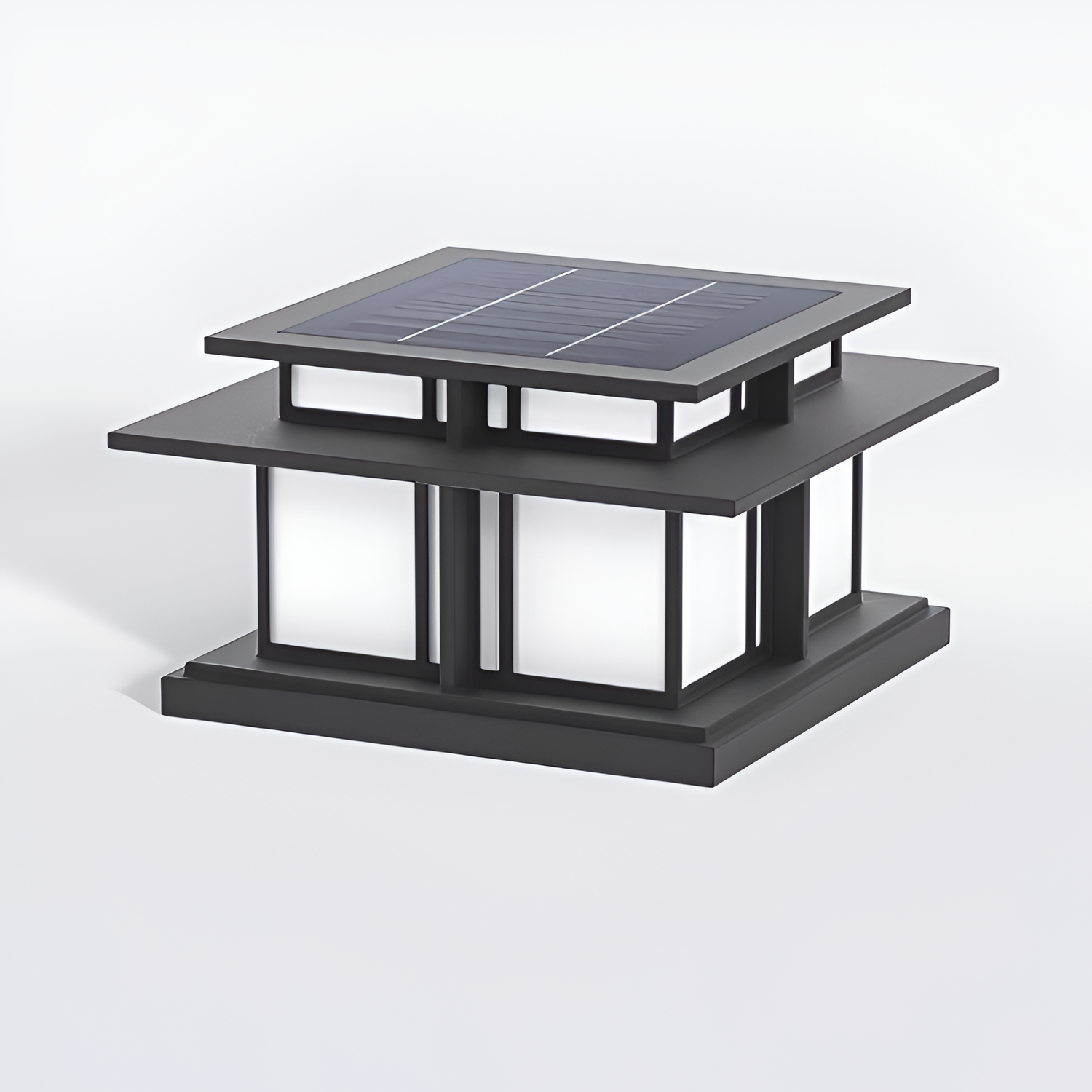 Minimalistisk Solcelle-søjlelampe - Industriel