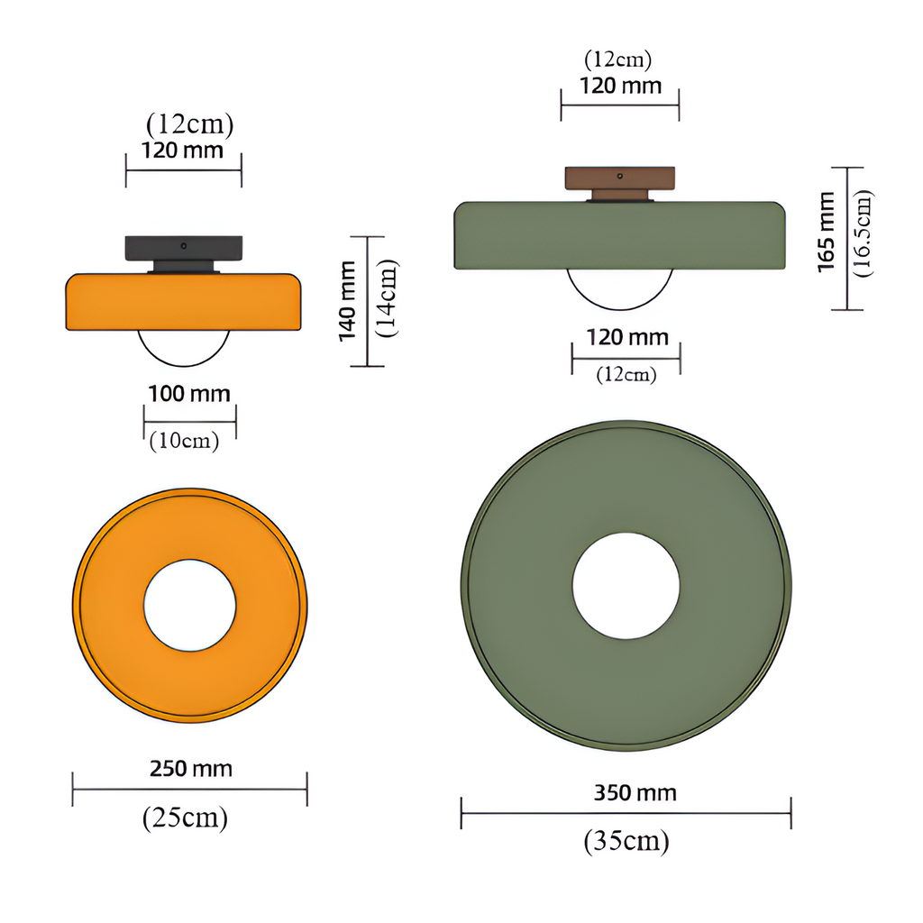 Minimalistisk Blank Plafond Loftslampe - Flushmount