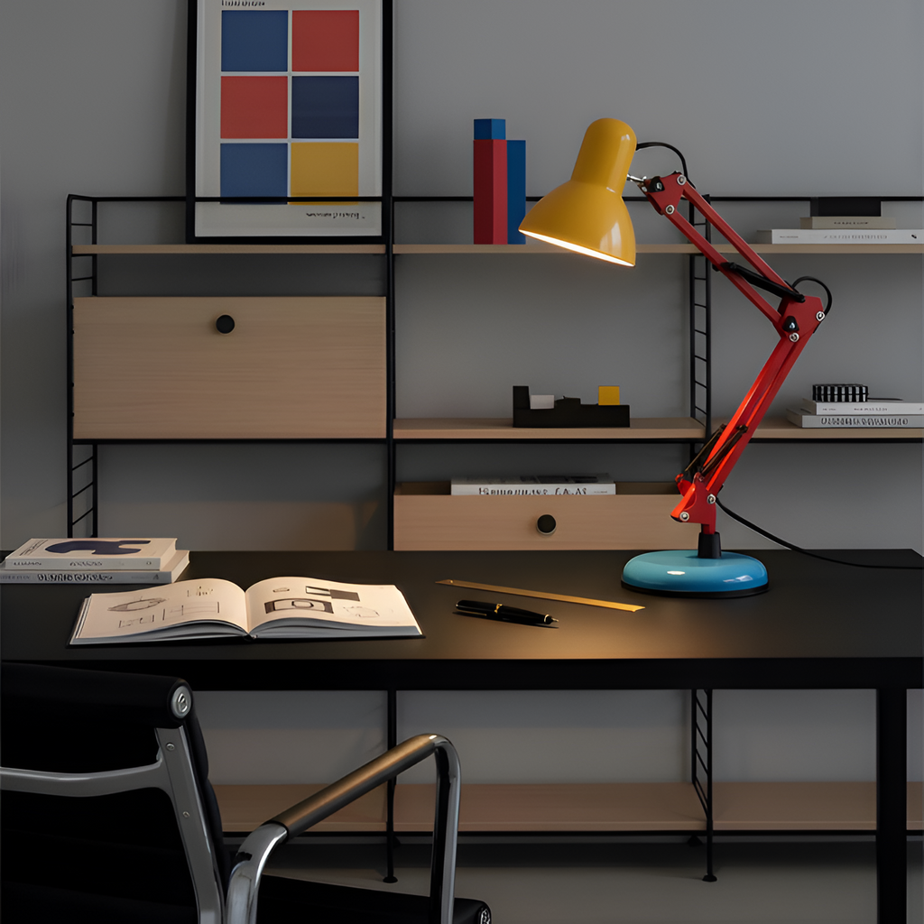 Flerleddet Industriel Skrivebordslampe - Justerbar