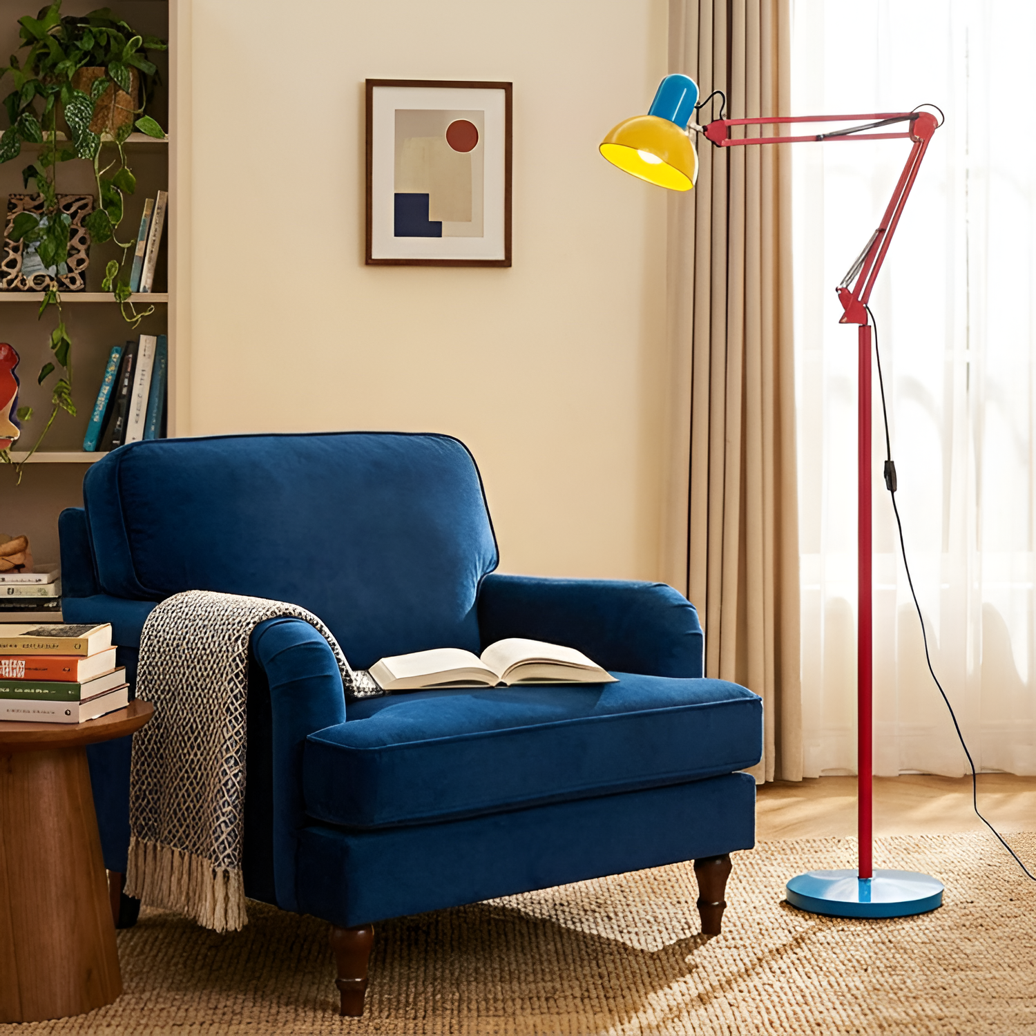 Memphis Industrial gulvlampe med flere arme – justerbar