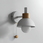 Minimalistisk Macaron-væglampe – trækafbryder