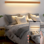 Væglampe i massivt træ med LED-lys - japansk stil
