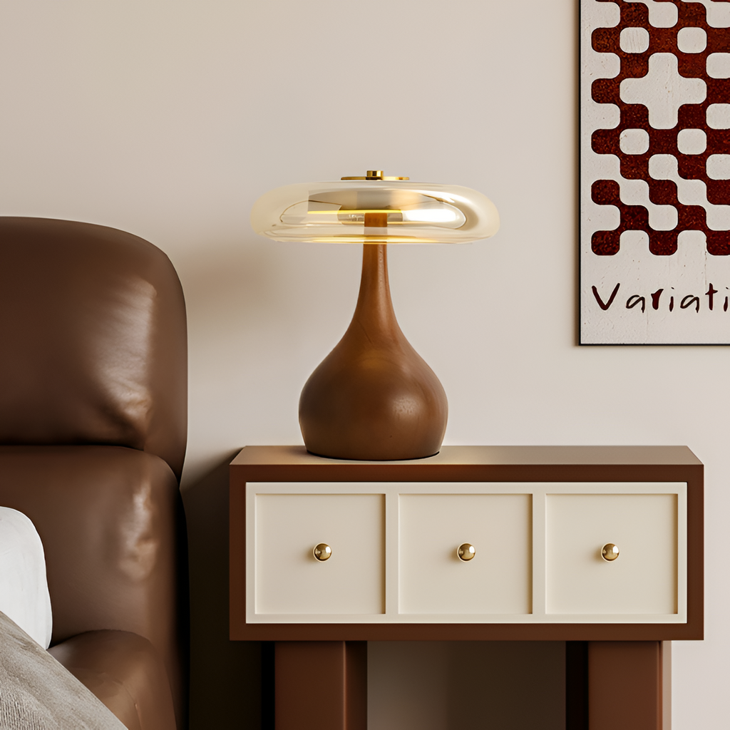Mid-Century Mushroom Bordlampe - Dæmpbar