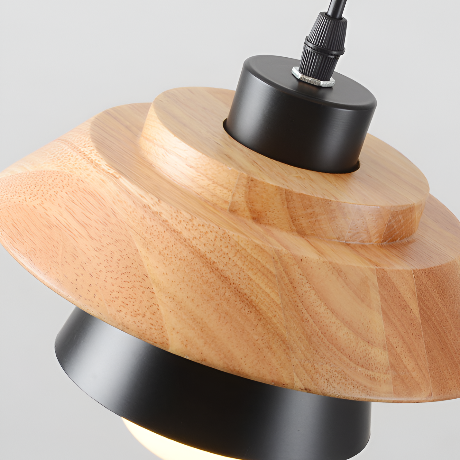 Nordic Pendellampe i Træ - Moderne Macaron Loftslampe