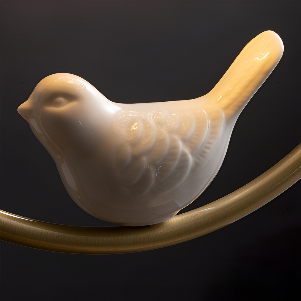 Crescent-figur med struktureret loftlampe – lysdæmpbar