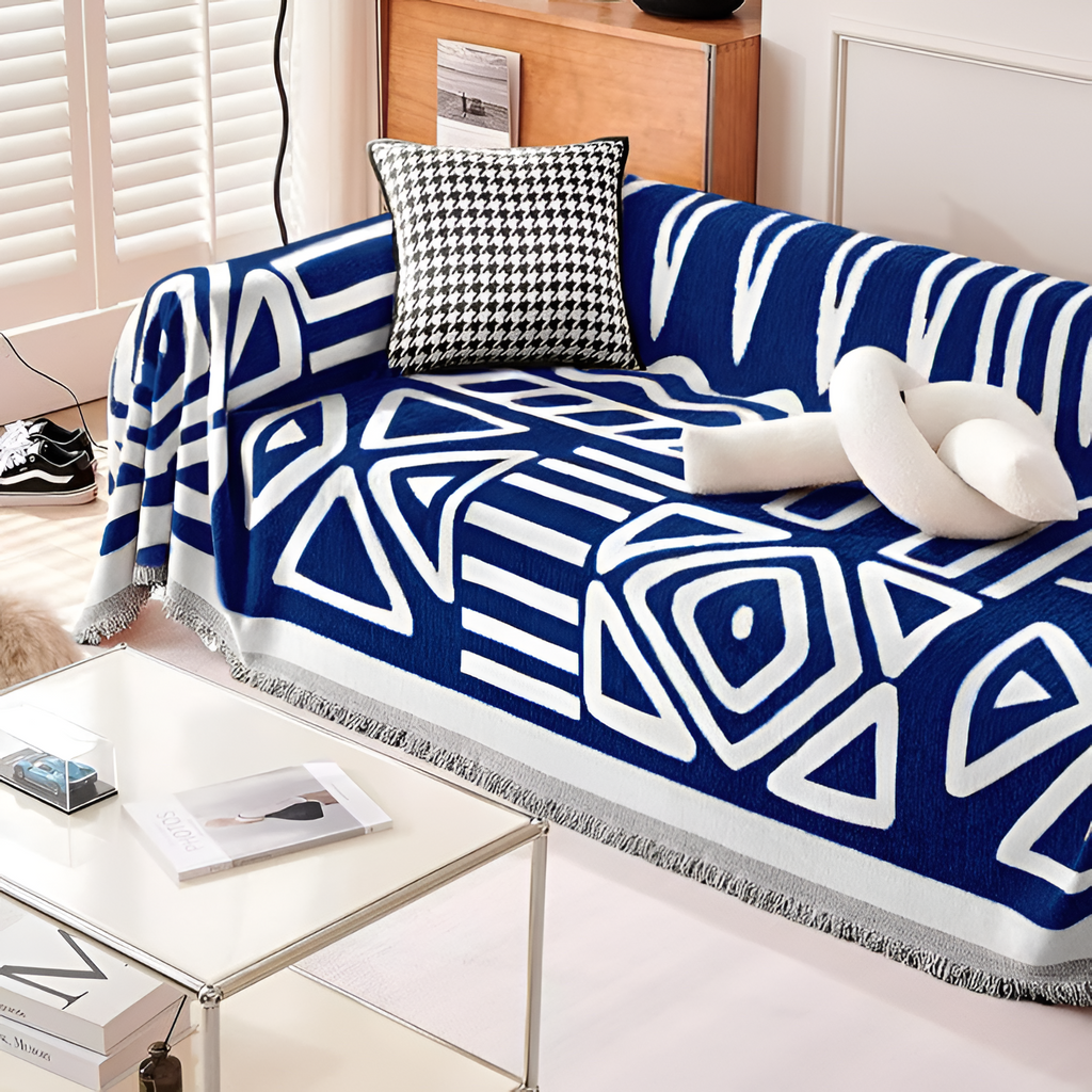 Moderne Vævet Sofa Tæppe - Geometriske