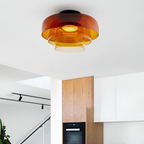 Flerlaget Transparent Glasloftlampe - Minimalistisk