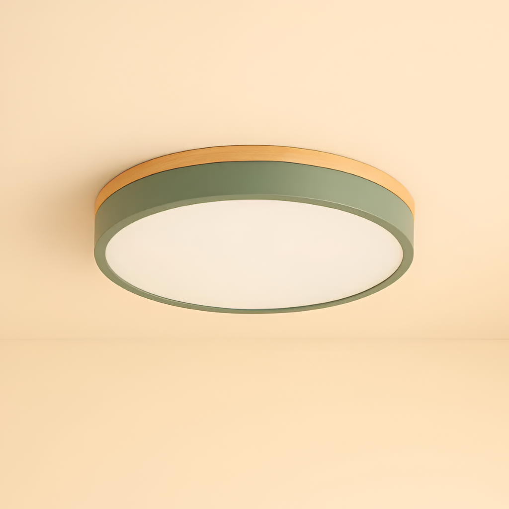 Skandinavisk Loftlampe med Træ - Moderne Hjemmebelysning