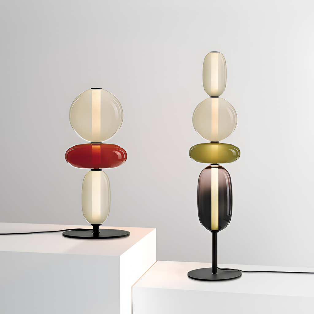 Stablet Geometrisk Glasgulvlampe - Moderne