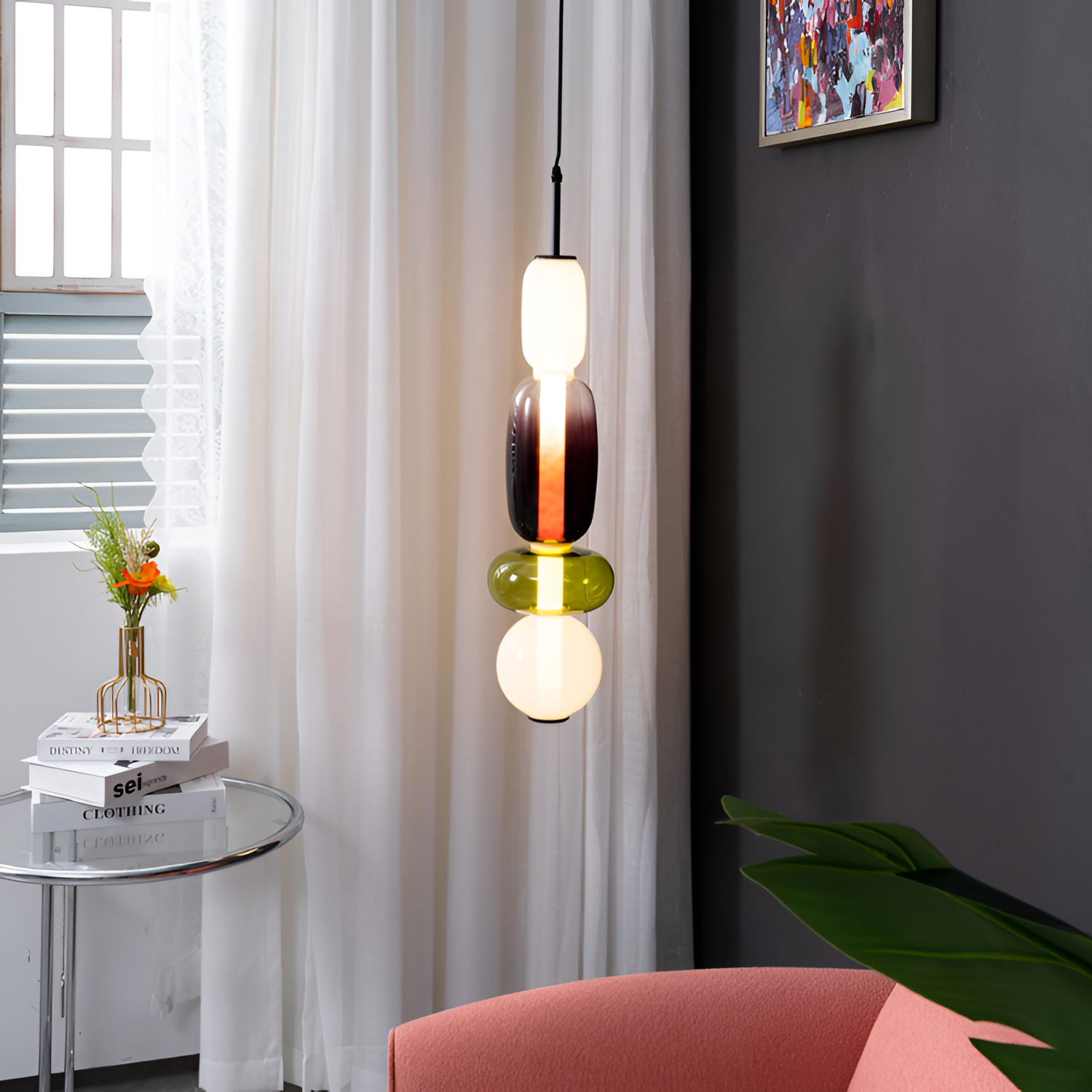 Sukkerglas Moderne Pendel - Dekorativ