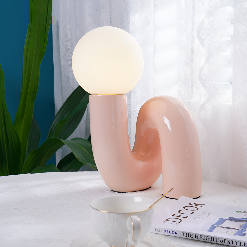 Moderne Skulpturel Bordlampe -  Minimalistisk